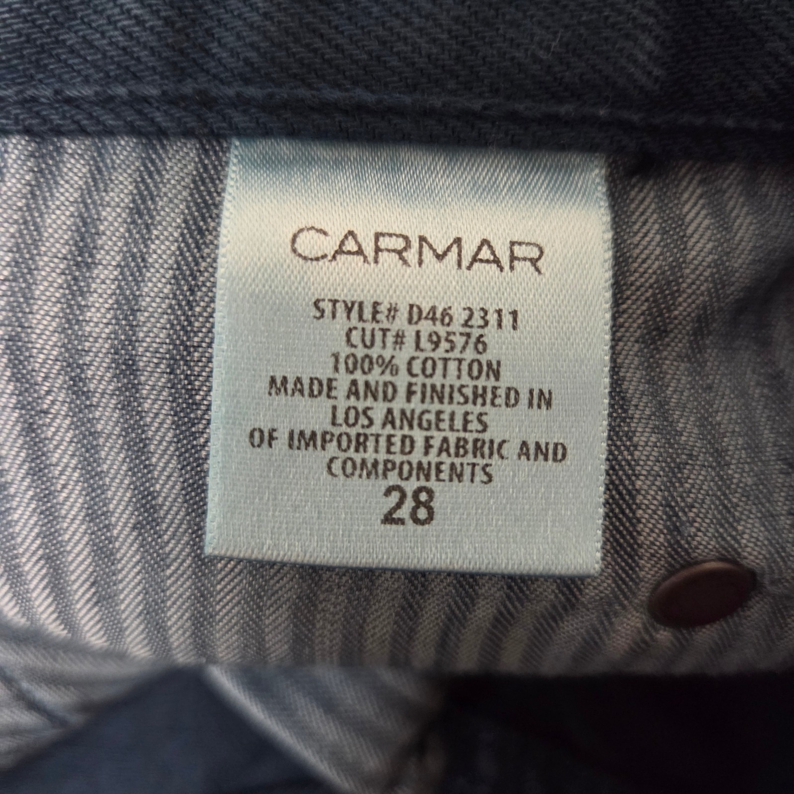 Nwt $188 Carmar Denim Beatrice Distressed Mini Skirt Teal Blue Front Zip 28 — image 6 of 6